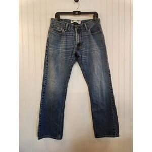 Levis 514 Slim Straight Jeans Mens 34x32 Medium Wash Blue Denim Rugged Casual